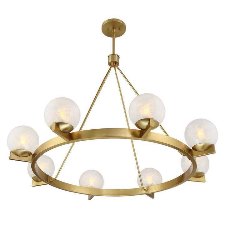 Darien Eight Light Chandelier in Warm Brass Savoy House