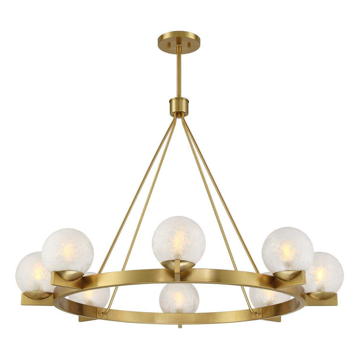 Darien Eight Light Chandelier in Warm Brass Savoy House