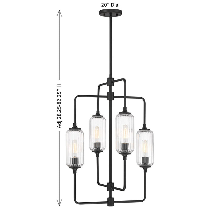 Savoy House - 1-3023-4-89 - Four Light Chandelier - Holton - Matte Black