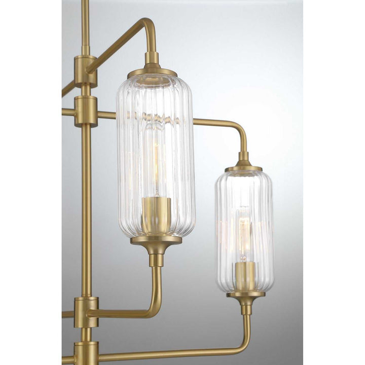 Holton Four Light Chandelier in Warm Brass Savoy House