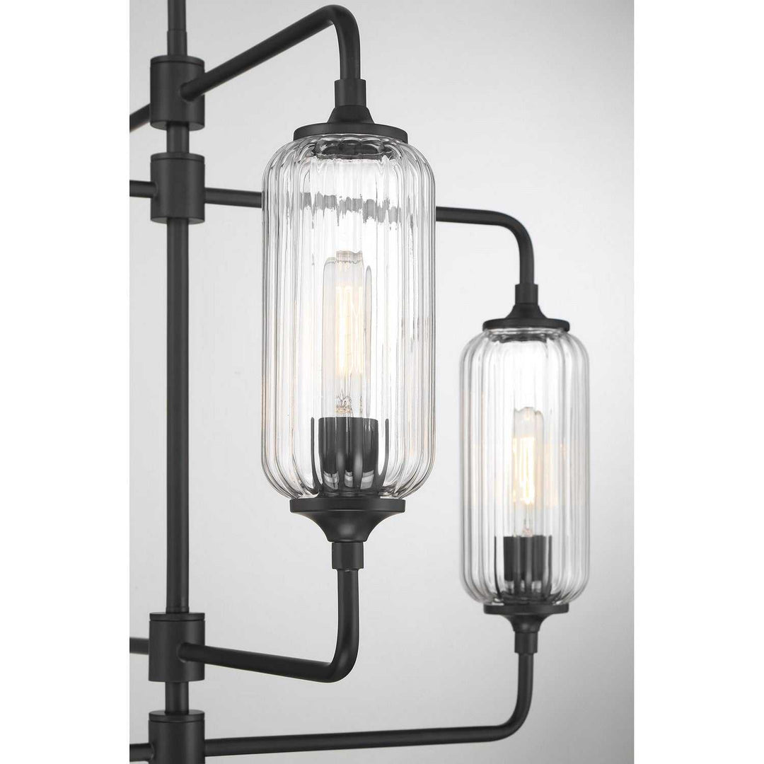 Holton Four Light Chandelier in Matte Black Savoy House