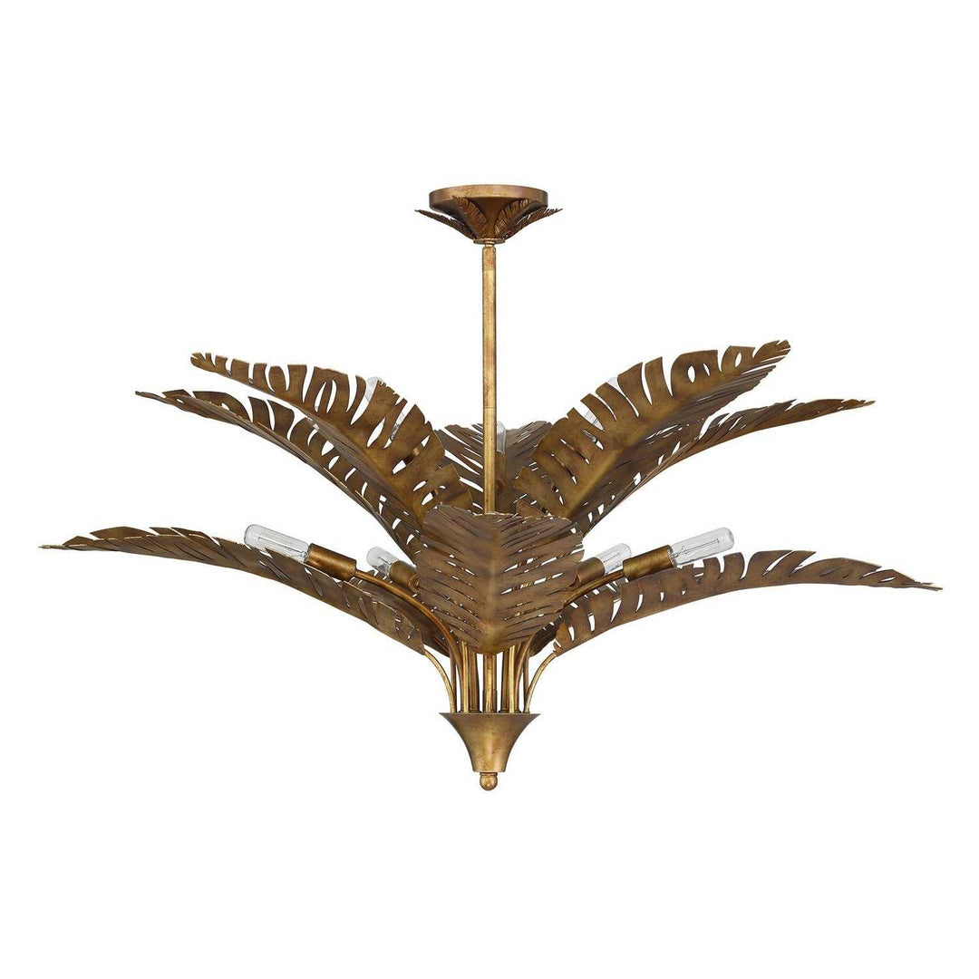 Palmera Ten Light Chandelier in Gold Vein Savoy House