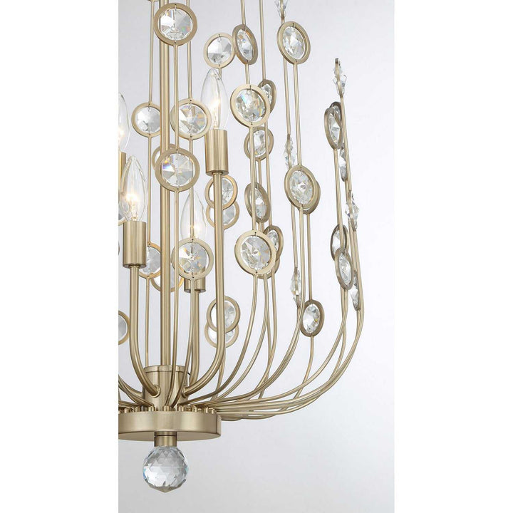 Irina Four Light Chandelier in Noble Brass Savoy House