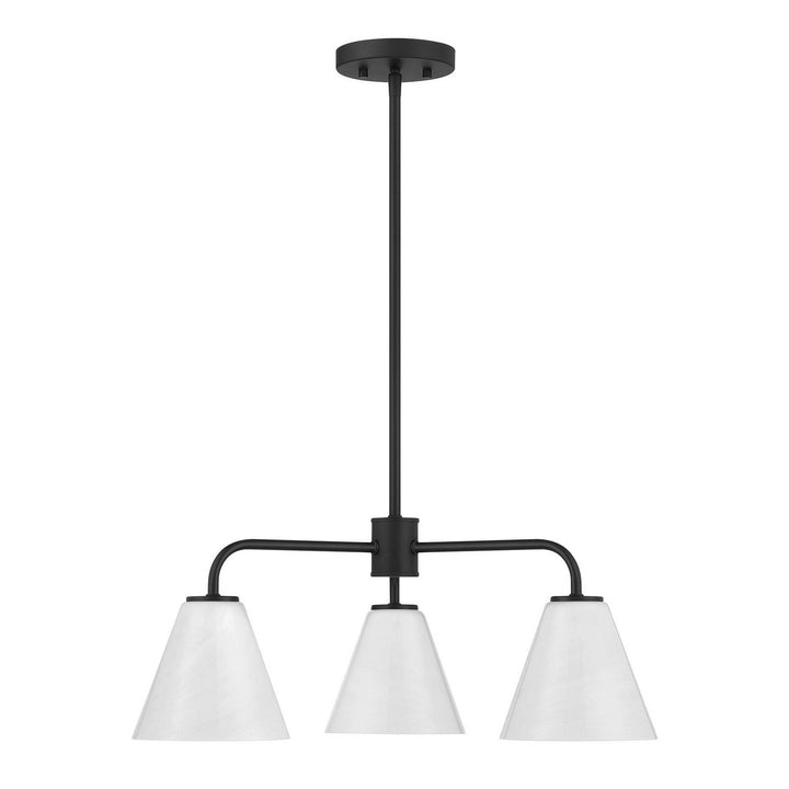 Blair Three Light Chandelier in Matte Black Savoy House