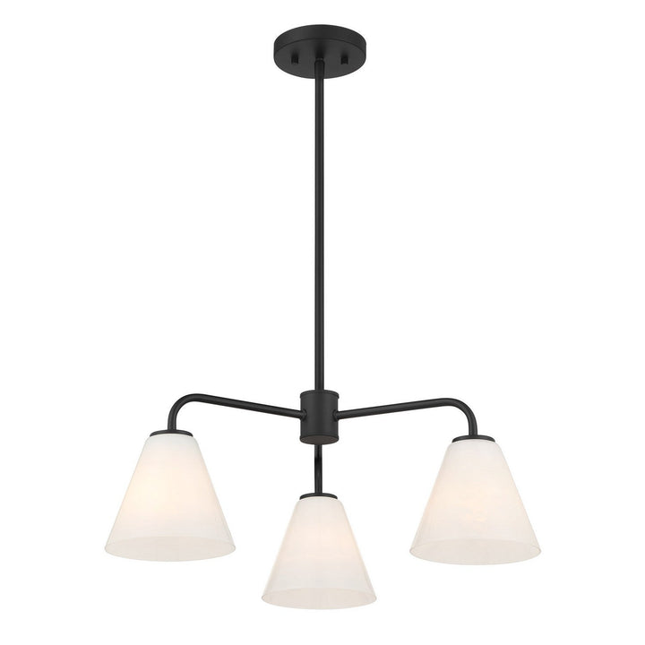 Blair Three Light Chandelier in Matte Black Savoy House