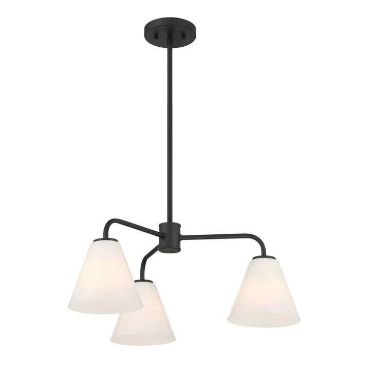 Blair Three Light Chandelier in Matte Black Savoy House