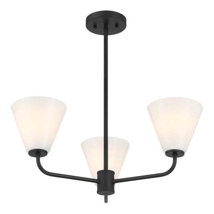 Blair Three Light Chandelier in Matte Black Savoy House