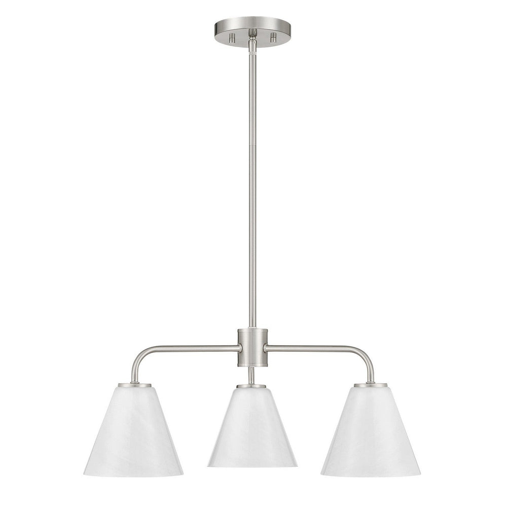 Blair Three Light Chandelier in Satin Nickel Savoy House
