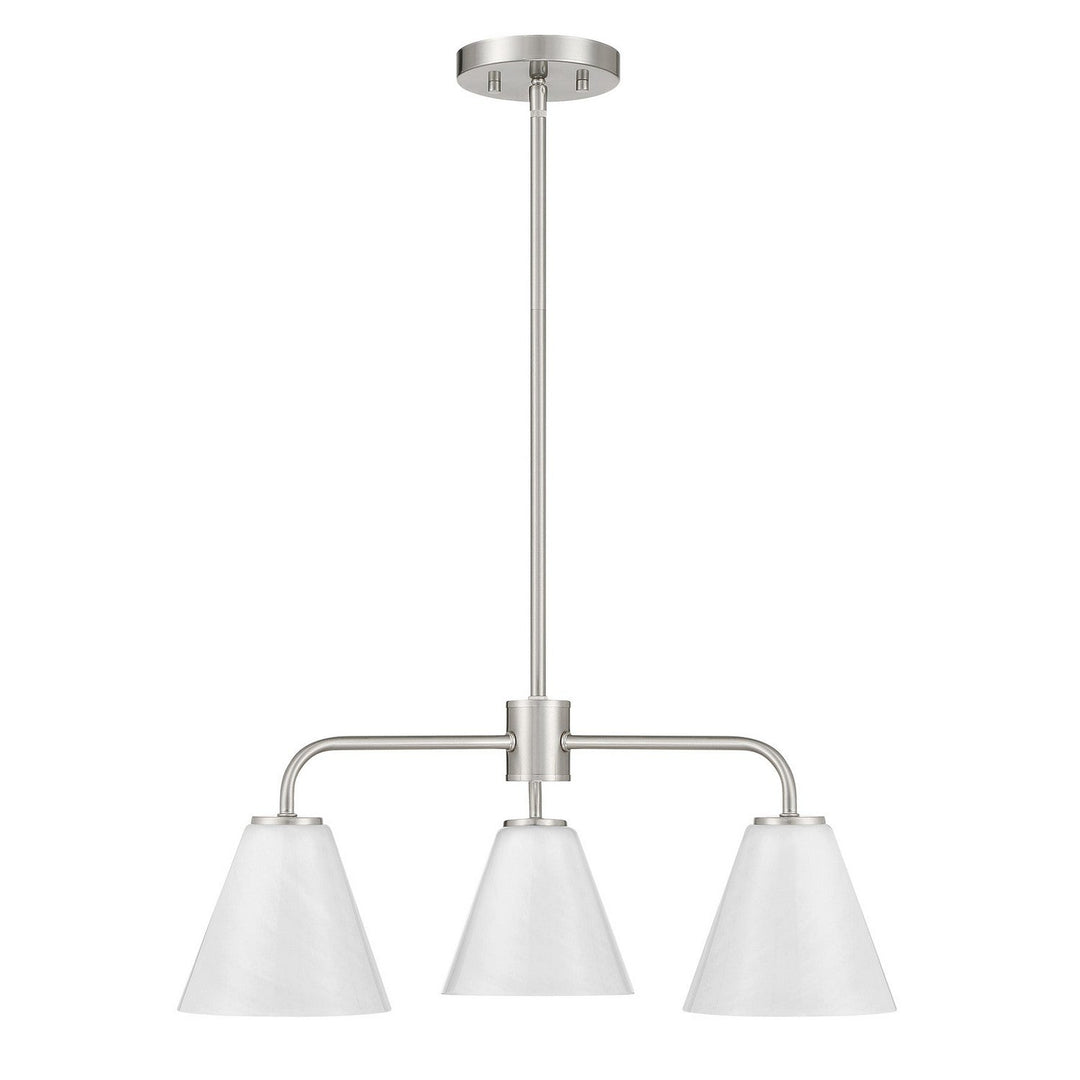 Blair Three Light Chandelier in Satin Nickel Savoy House
