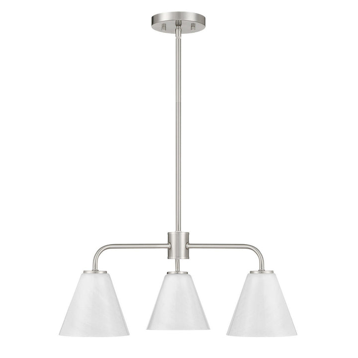 Blair Three Light Chandelier in Satin Nickel Savoy House