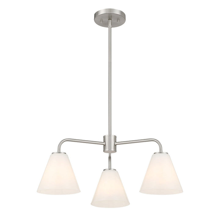 Blair Three Light Chandelier in Satin Nickel Savoy House