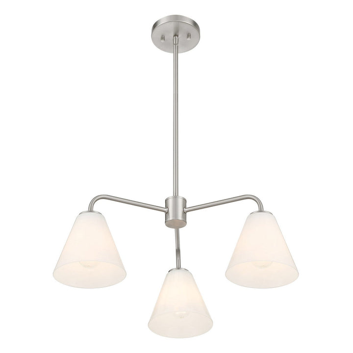 Blair Three Light Chandelier in Satin Nickel Savoy House