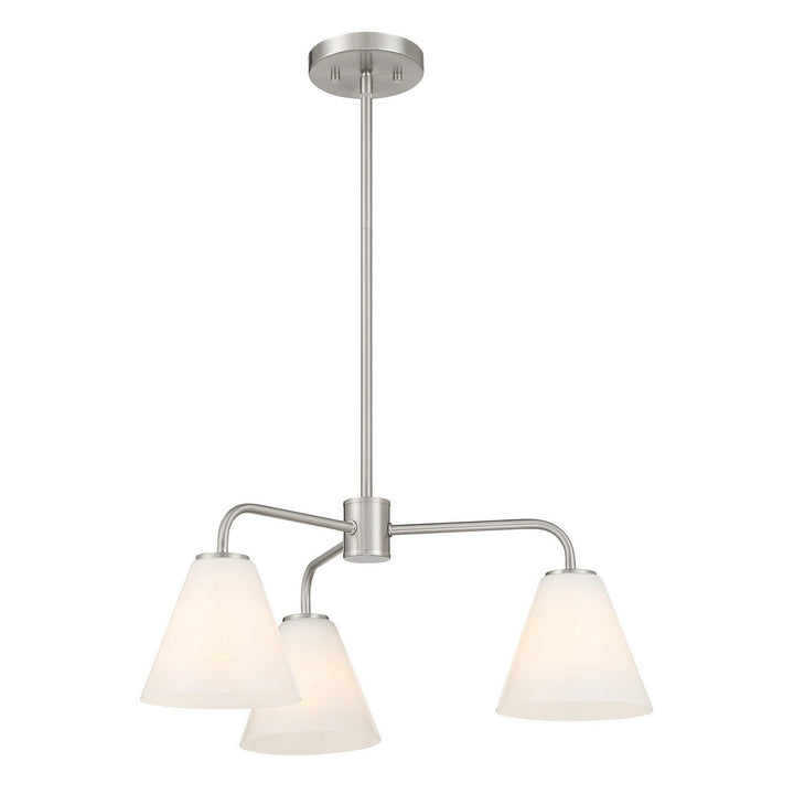 Blair Three Light Chandelier in Satin Nickel Savoy House