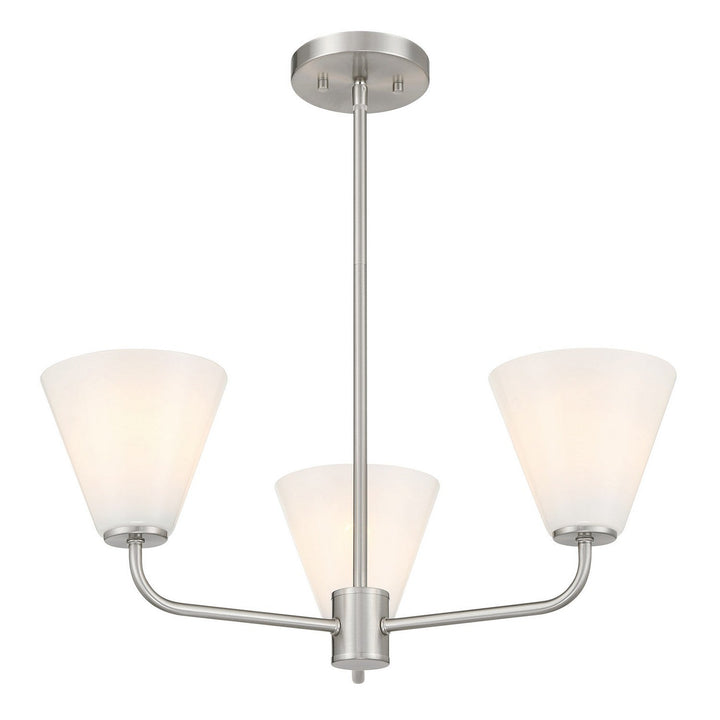 Blair Three Light Chandelier in Satin Nickel Savoy House