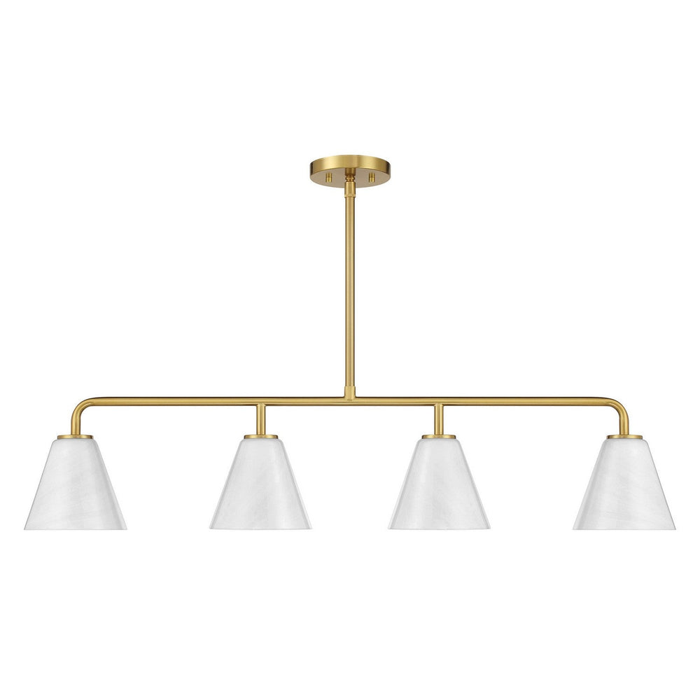 Savoy House - 1-4014-4-322 - Four Light Linear Chandelier - Blair - Warm Brass