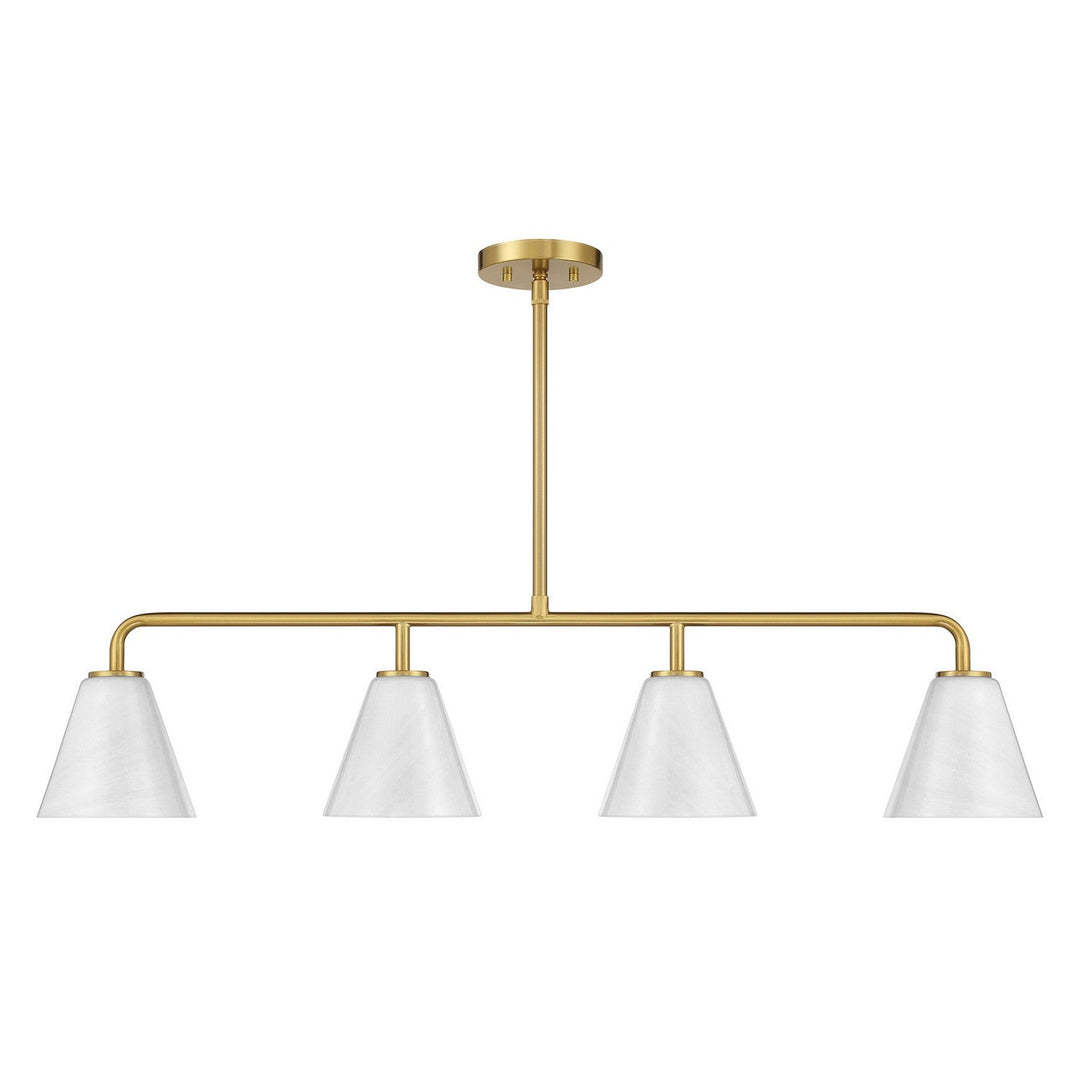 Savoy House - 1-4014-4-322 - Four Light Linear Chandelier - Blair - Warm Brass