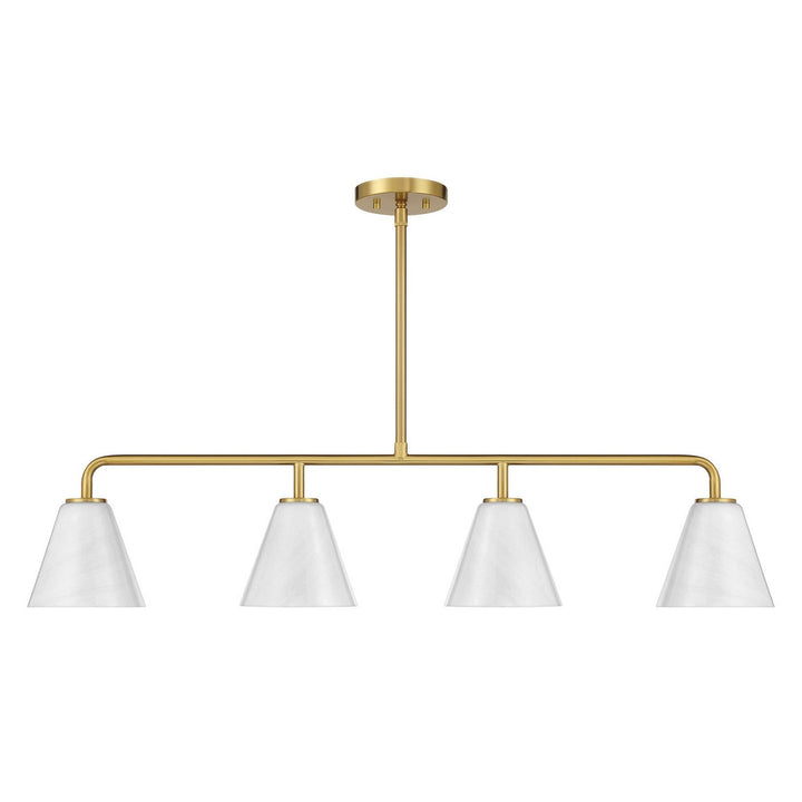 Savoy House - 1-4014-4-322 - Four Light Linear Chandelier - Blair - Warm Brass