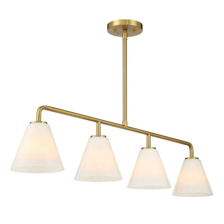 Savoy House - 1-4014-4-322 - Four Light Linear Chandelier - Blair - Warm Brass