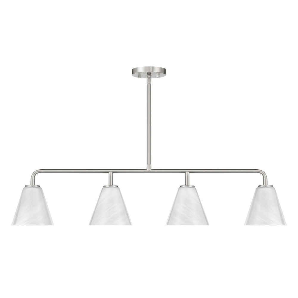 Savoy House - 1-4014-4-SN - Four Light Linear Chandelier - Blair - Satin Nickel