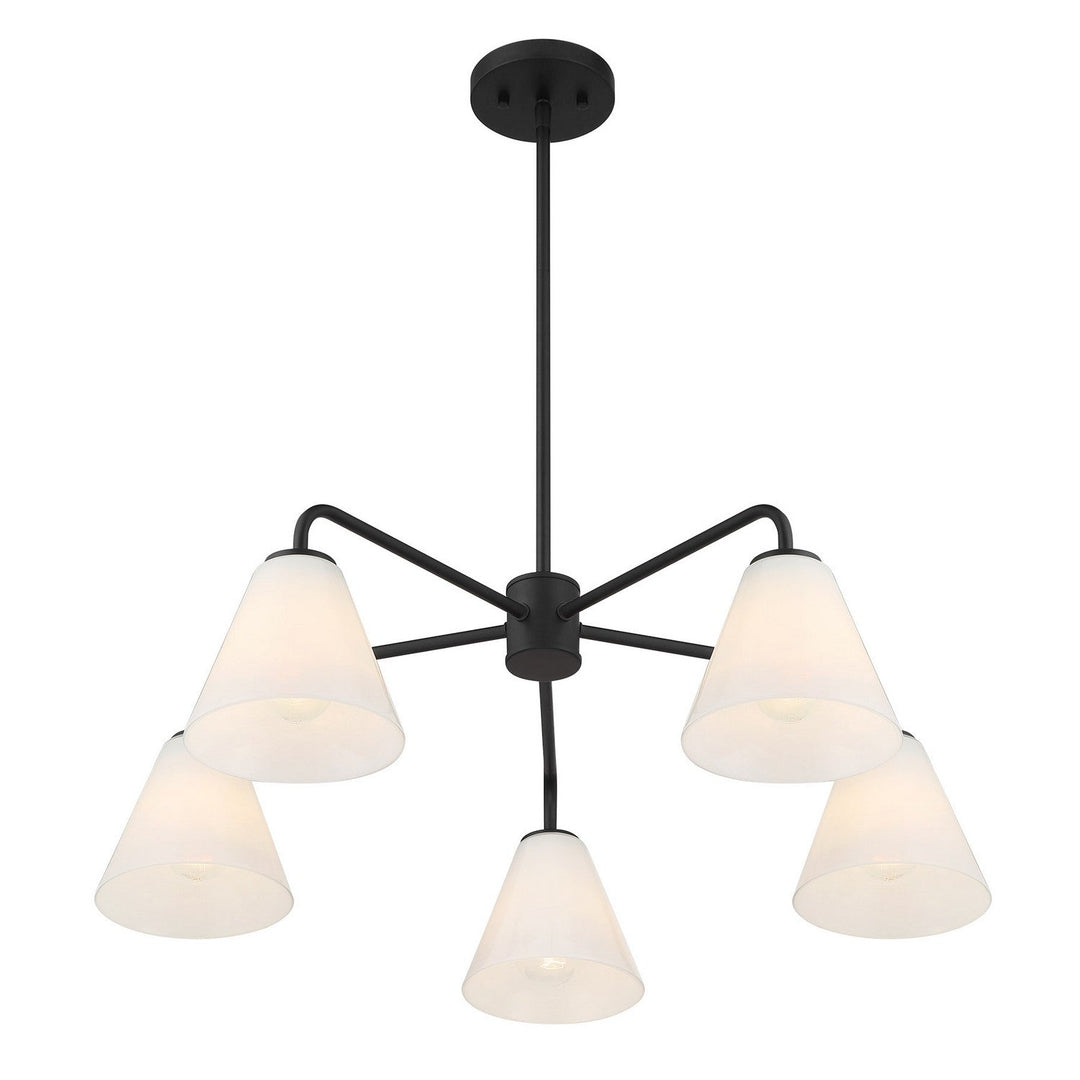 Savoy House - 1-4015-5-89 - Five Light Chandelier - Blair - Matte Black