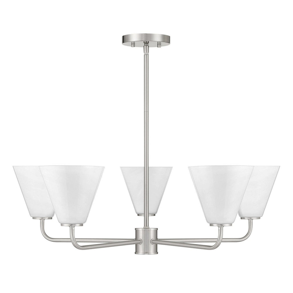 Blair Five Light Chandelier in Satin Nickel Savoy House