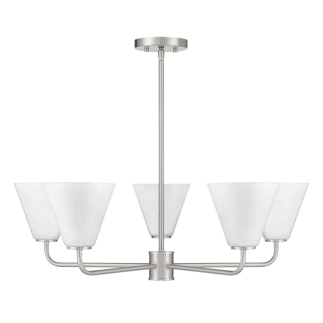 Savoy House - 1-4015-5-SN - Five Light Chandelier - Blair - Satin Nickel