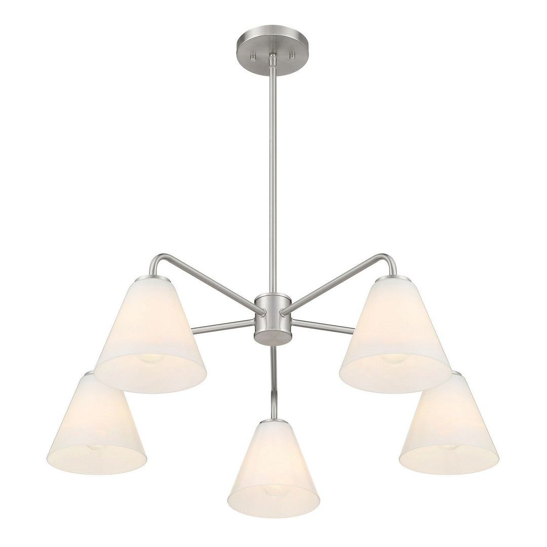 Savoy House - 1-4015-5-SN - Five Light Chandelier - Blair - Satin Nickel