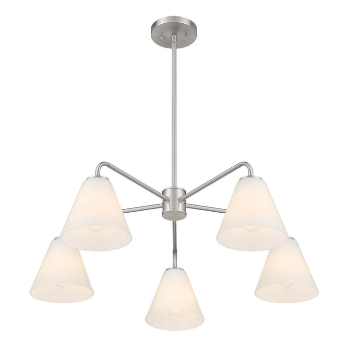 Savoy House - 1-4015-5-SN - Five Light Chandelier - Blair - Satin Nickel