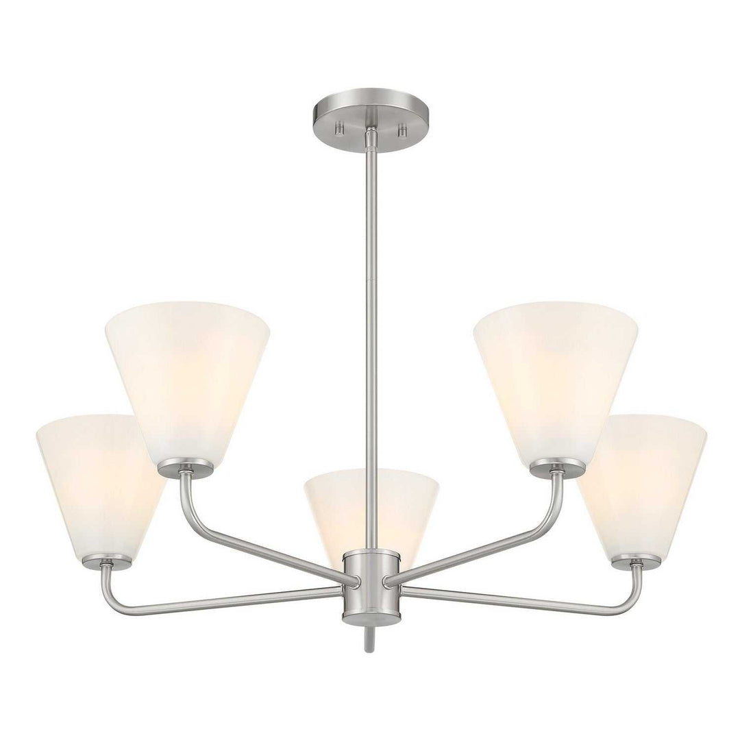 Savoy House - 1-4015-5-SN - Five Light Chandelier - Blair - Satin Nickel