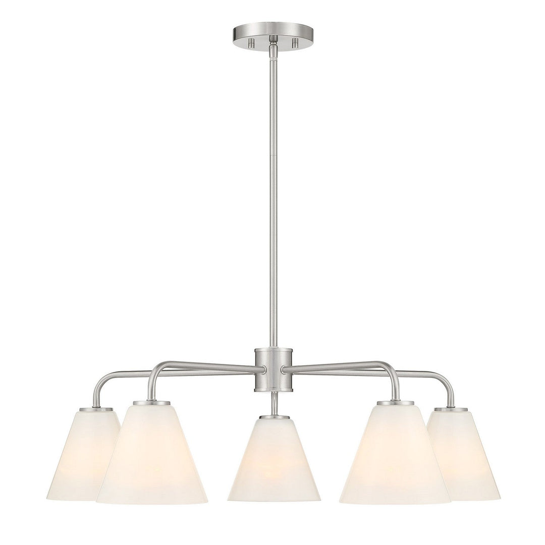 Savoy House - 1-4015-5-SN - Five Light Chandelier - Blair - Satin Nickel