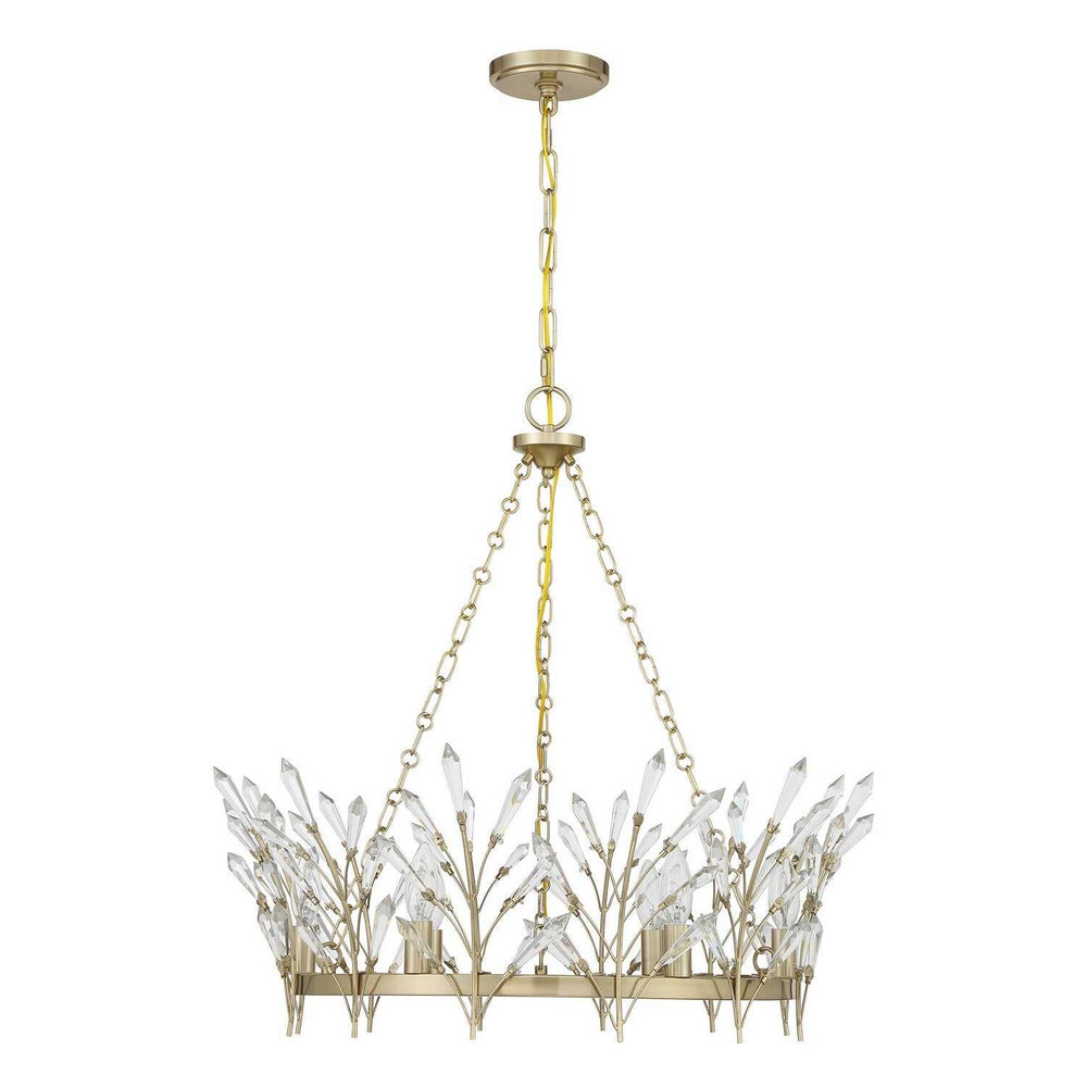 Orianna Six Light Chandelier in Noble Brass Savoy House