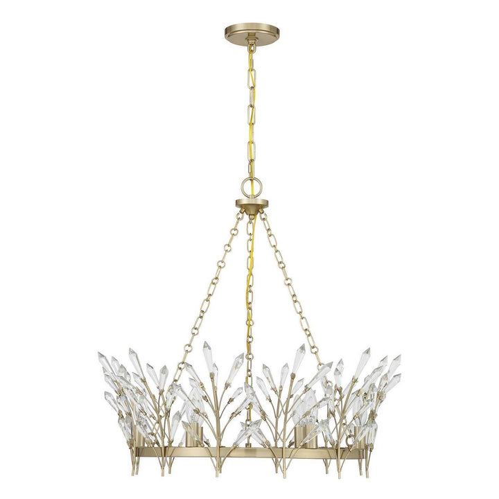 Orianna Six Light Chandelier in Noble Brass Savoy House