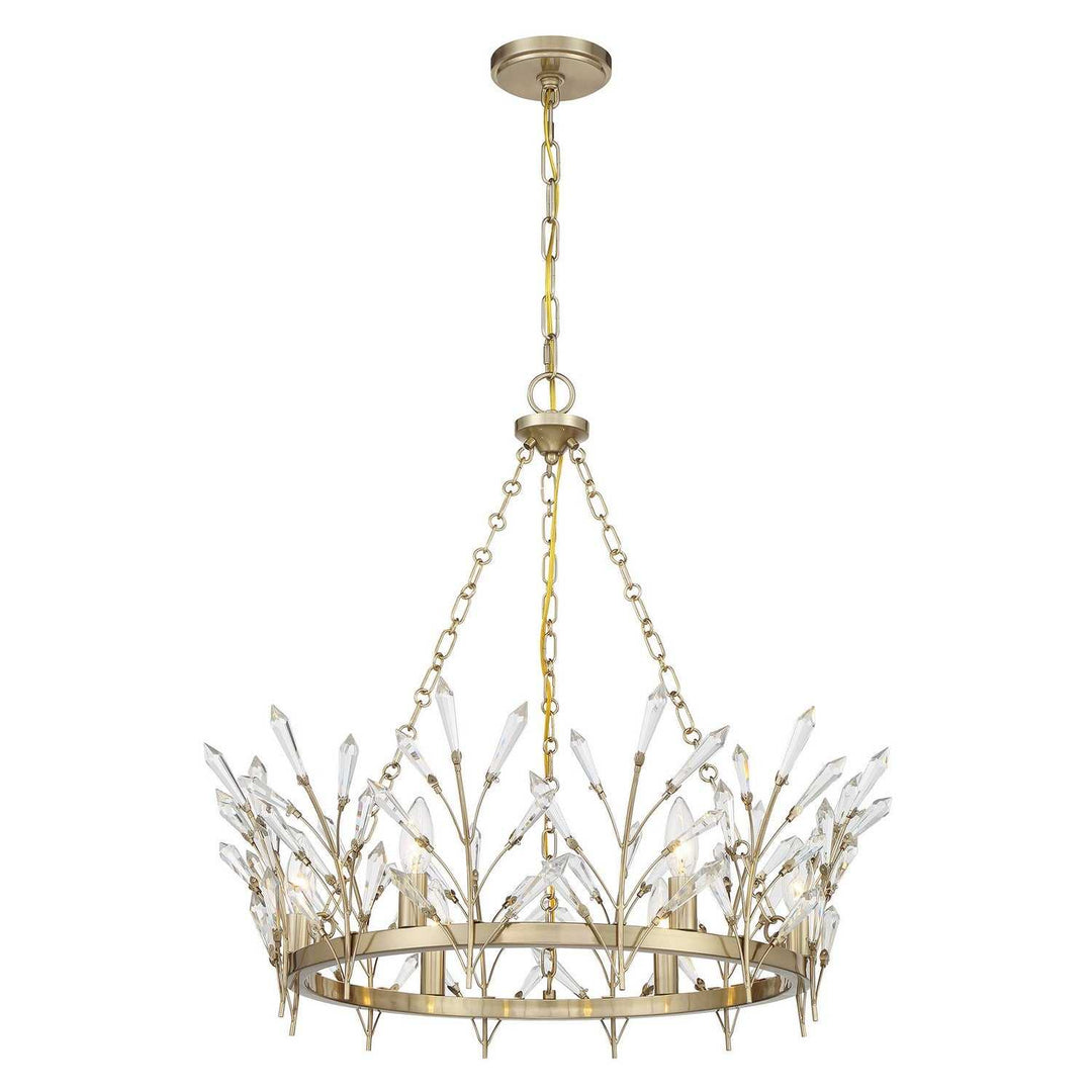 Orianna Six Light Chandelier in Noble Brass Savoy House