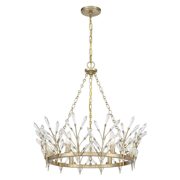 Orianna Six Light Chandelier in Noble Brass Savoy House