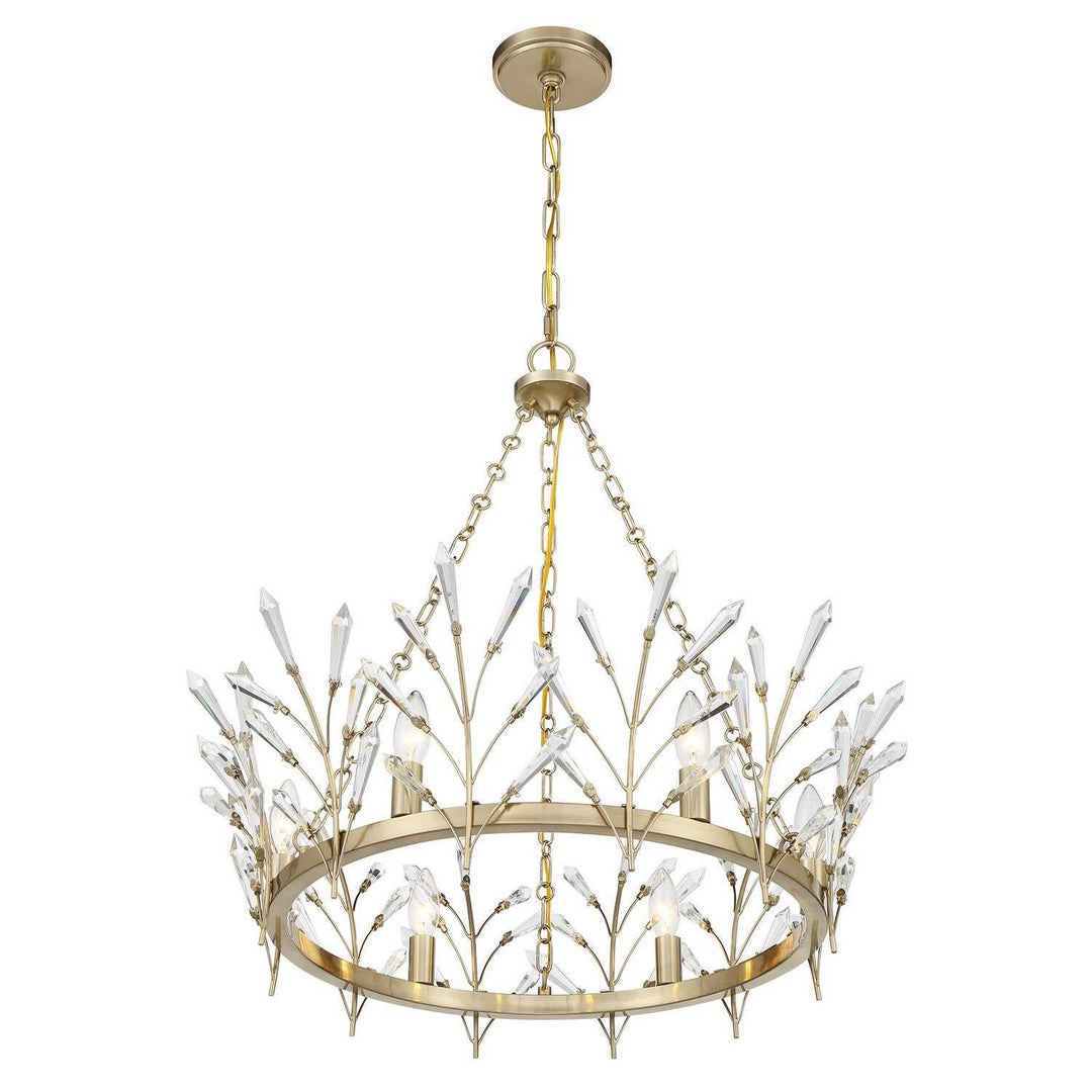 Orianna Six Light Chandelier in Noble Brass Savoy House
