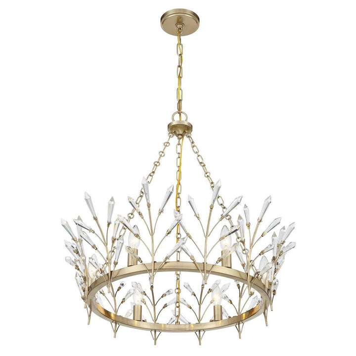 Orianna Six Light Chandelier in Noble Brass Savoy House