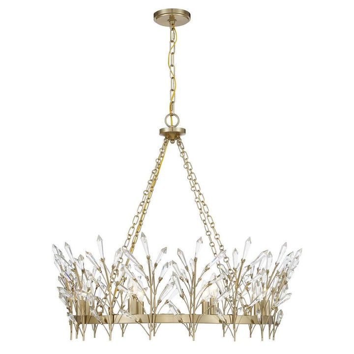 Orianna Eight Light Chandelier in Noble Brass Savoy House