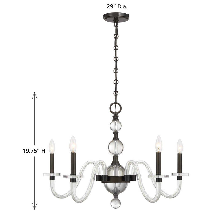 Savoy House - 1-4277-5-15 - Five Light Chandelier - Aragon - Mediterranean Bronze