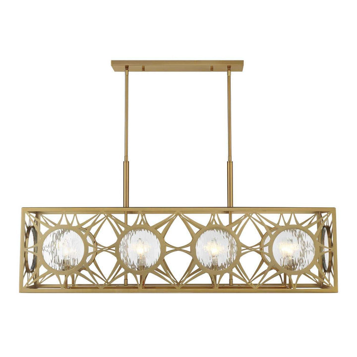 Savoy House - 1-5066-8-322 - Eight Light Linear Chandelier - Balfour - Warm Brass