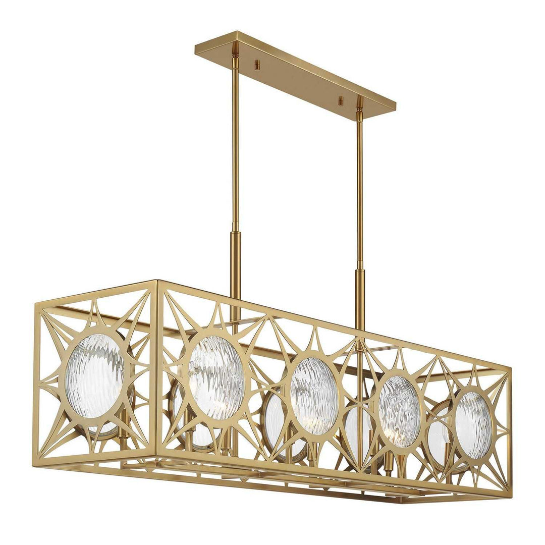 Savoy House - 1-5066-8-322 - Eight Light Linear Chandelier - Balfour - Warm Brass