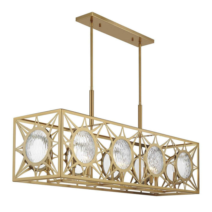 Savoy House - 1-5066-8-322 - Eight Light Linear Chandelier - Balfour - Warm Brass