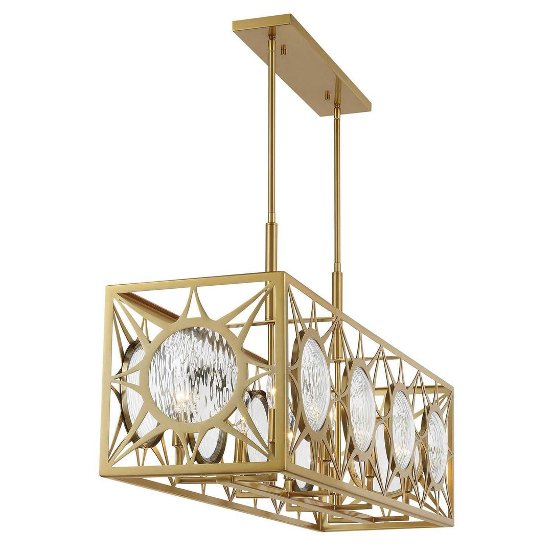Savoy House - 1-5066-8-322 - Eight Light Linear Chandelier - Balfour - Warm Brass