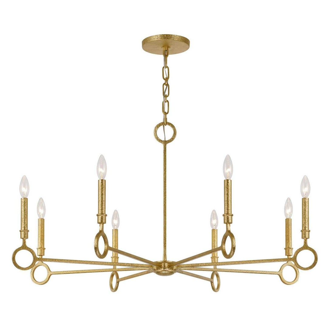 Noah Eight Light Chandelier in Gold Armory Savoy House