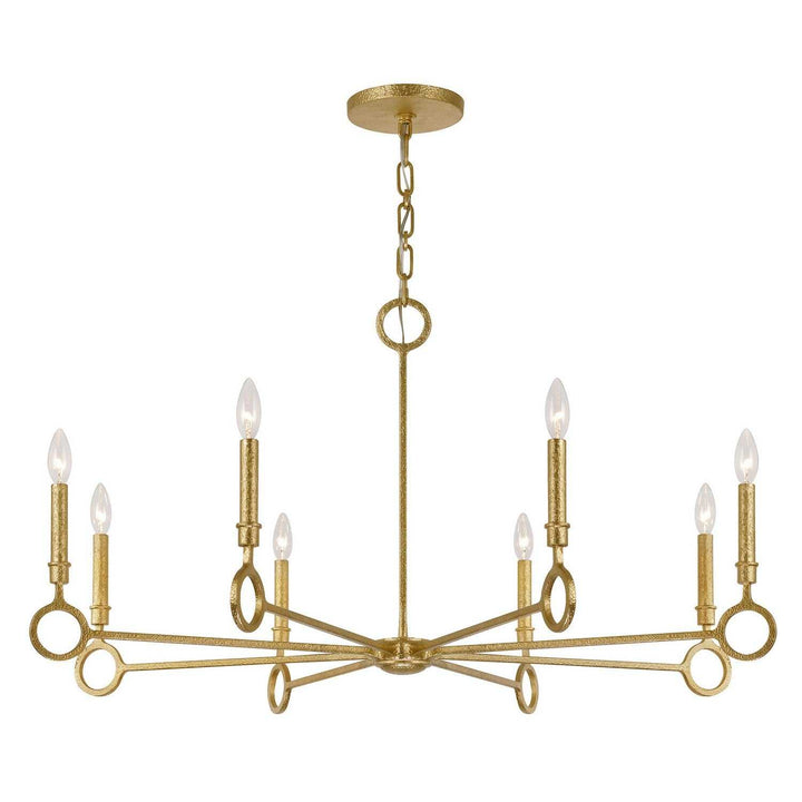 Noah Eight Light Chandelier in Gold Armory Savoy House