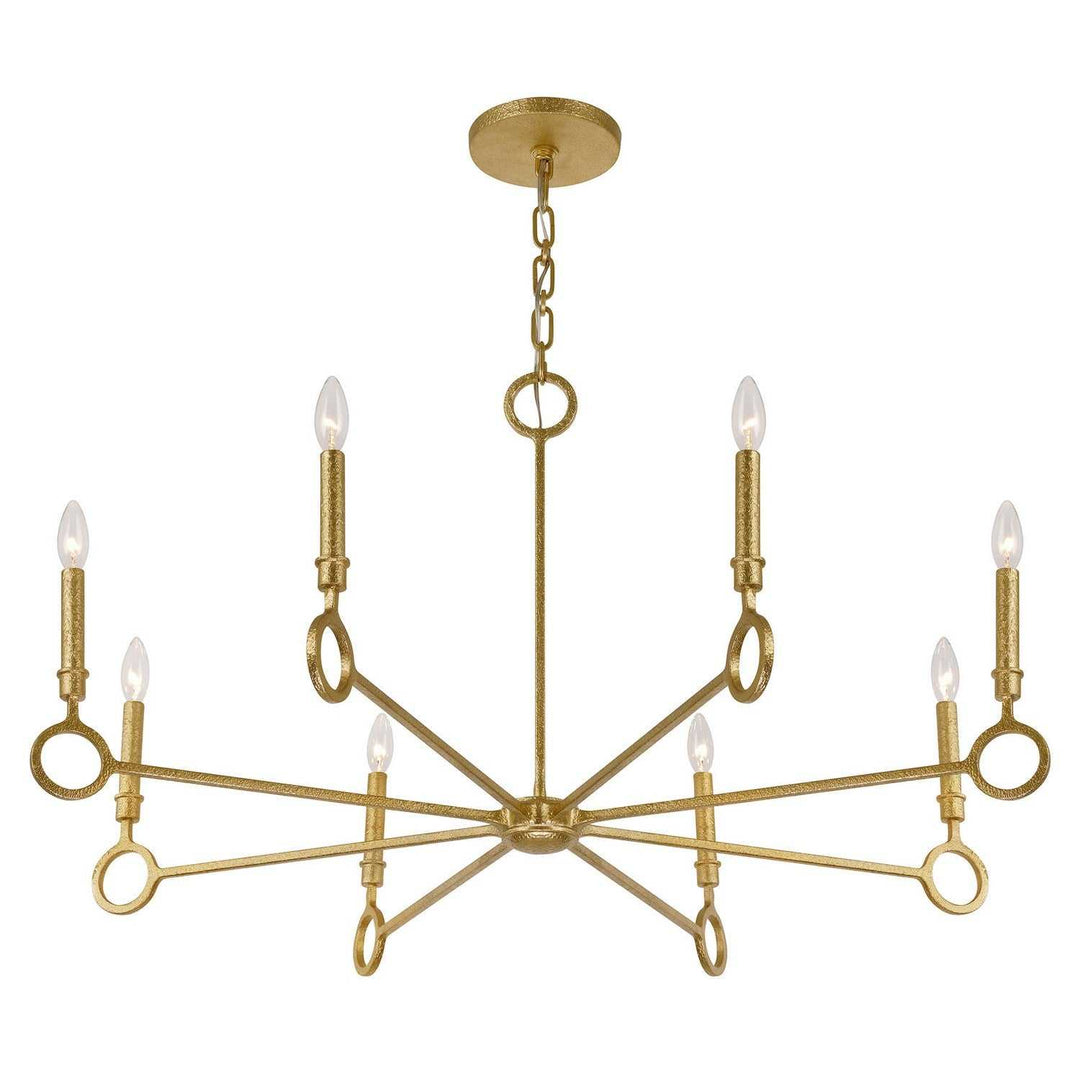 Noah Eight Light Chandelier in Gold Armory Savoy House