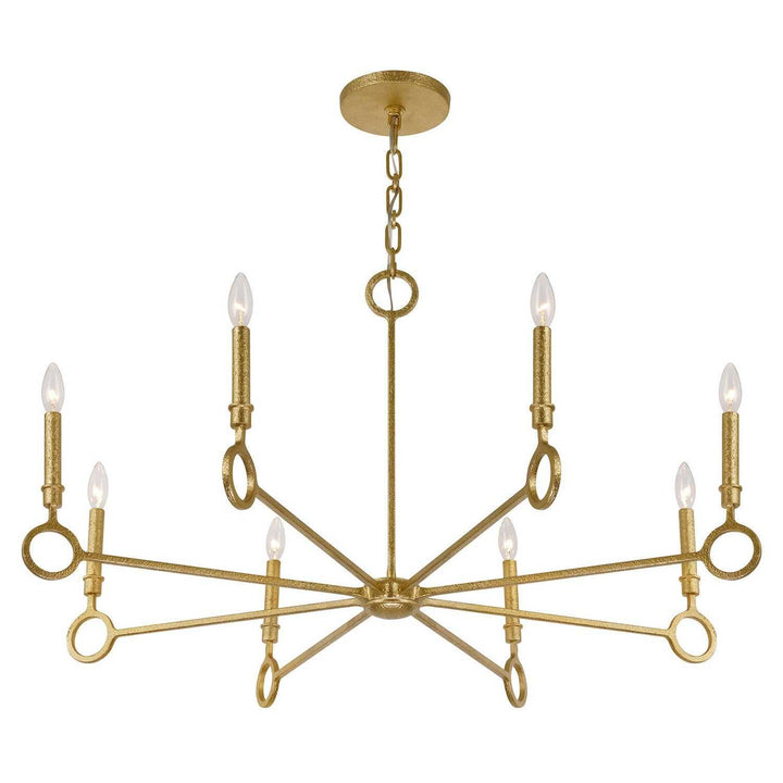 Noah Eight Light Chandelier in Gold Armory Savoy House