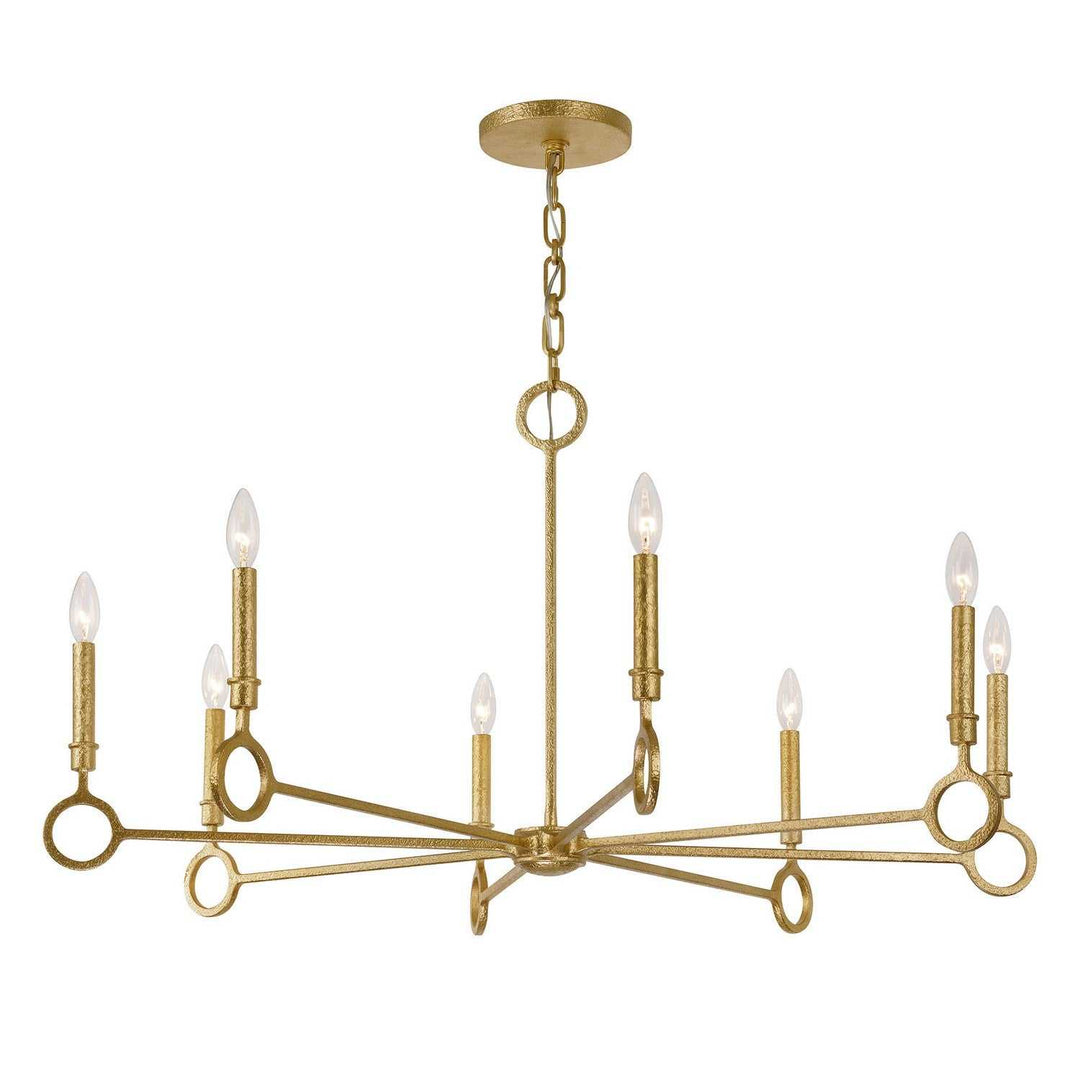 Noah Eight Light Chandelier in Gold Armory Savoy House