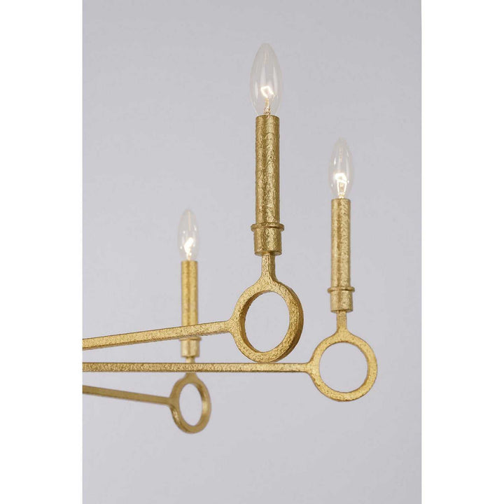 Noah Eight Light Chandelier in Gold Armory Savoy House