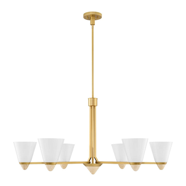 Kohlman Six Light Chandelier in Warm Brass Savoy House