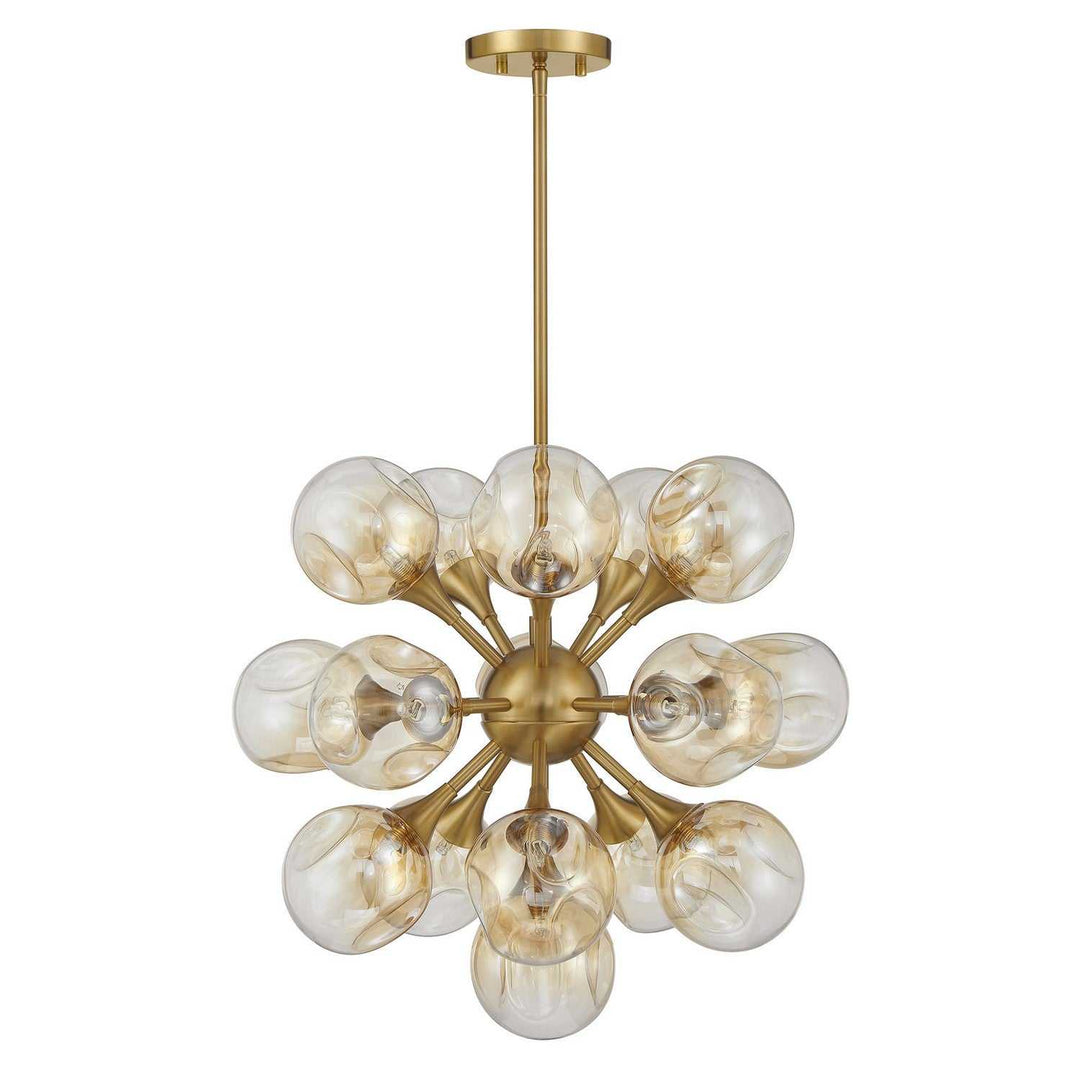 Matisse 16 Light Chandelier in Warm Brass Savoy House